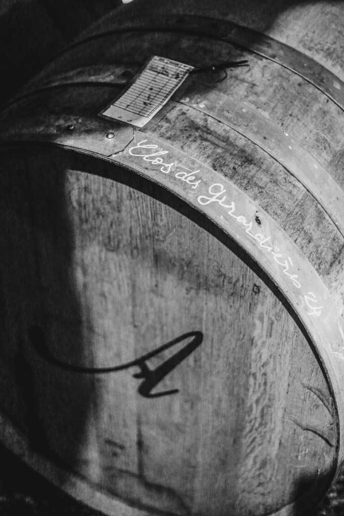 photo vue de haut d'un tonneaux du domaine